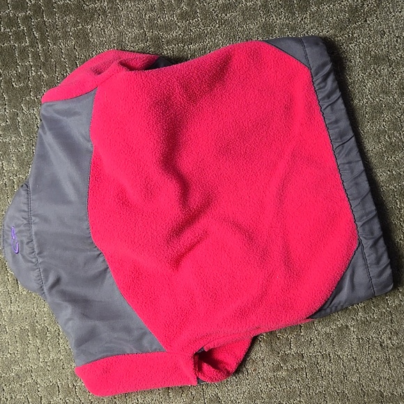 Children's Pink and Gray Fleece Jacket - Picture 4 of 5